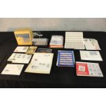 An assortment of 20th century Scandinavian stamps and proof sets.