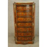 A late 19th/early 20th century French Kingswood and gilt metal mounted fall front bureau with fitted
