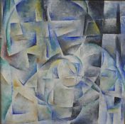 Graham Kearsley (20th century), abstract cubist style, watercolour on board, pencil signed,