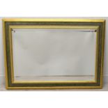 A contemporary gilt framed rectangular wall mirror. H.74 W.104cm