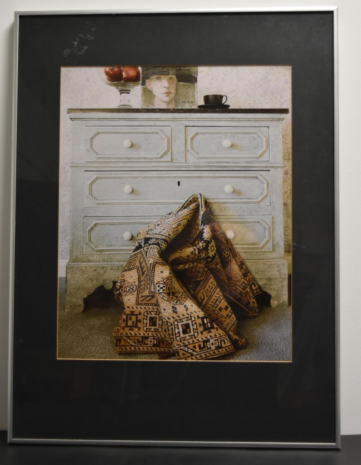 Cecil Jospe (1928 - 2004) Carpet before Chest of Drawers; coloured photograph, framed. H.62 W.46cm - Image 2 of 4