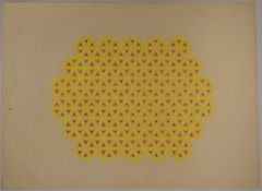 TREVOR FRANKLAND (British 1931-2011). Geometric abstract pattern yellow, orange and red. Circa 1965.