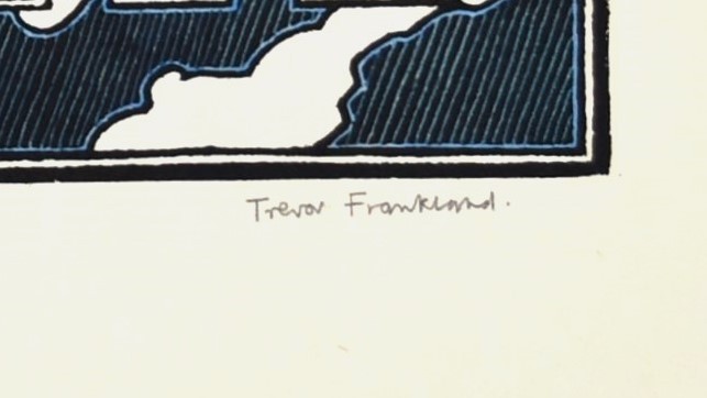 TREVOR FRANKLAND (British 1931-2011). Linocut numbered 2/75 copies. Signed lower right in pencil. - Image 4 of 4