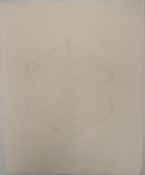 TREVOR FRANKLAND (British 1931-2011). Geometric abstract. Pencil on paper. Circa 1965. H.84.5 W.69cm