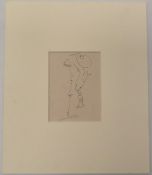 Ian Ribbons (British 1924 - 2002) Christmas card illustrated with an original drawing mounted on