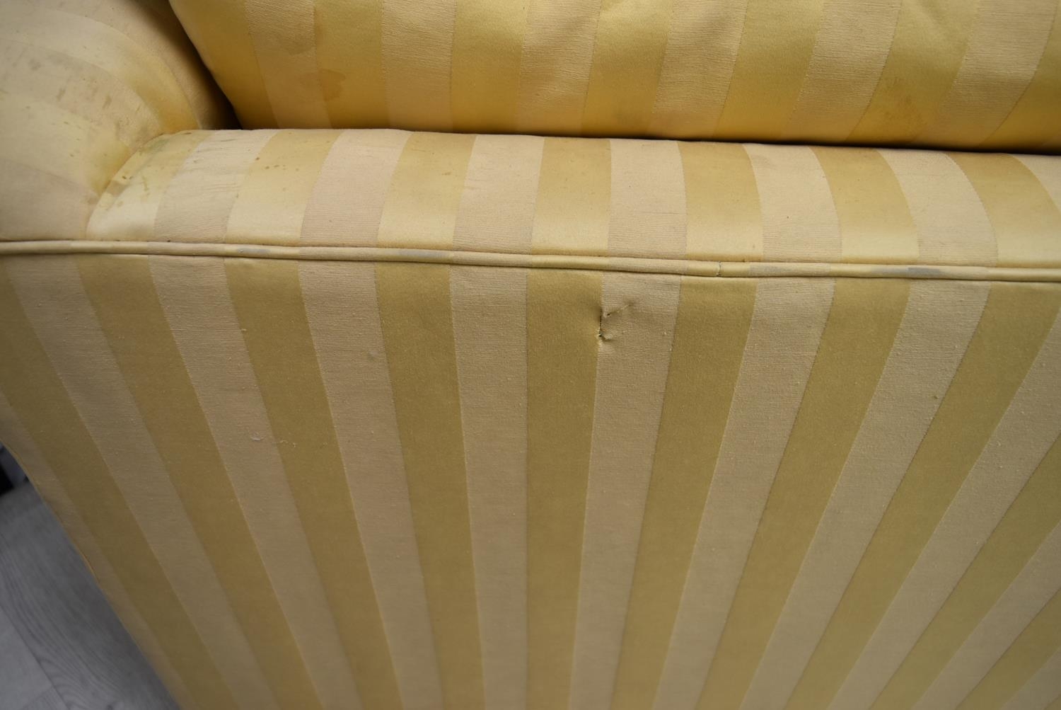 A contemporary three seater sofa bed upholstered in yellow dralon fabric. H.72 W.220 D.94cm - Image 26 of 28