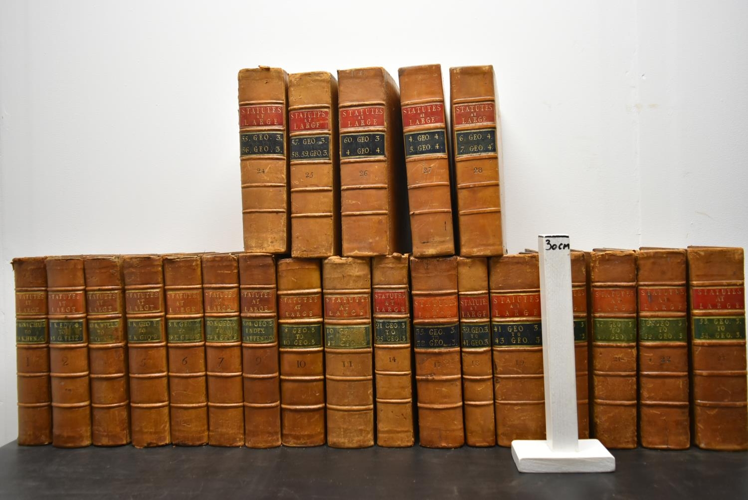 Statutes at Large, twenty four leather bound volumes relating to English law. (Missing volumes) - Image 5 of 5