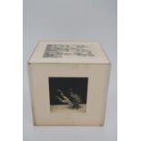 Ted Wilson; a set of six black and white pencil singed prints mounted to form a cube H24 W.23 H.24cm