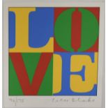 Peter Blake (1936- present). ‘Love’ screen-print numbered 196/175. Signed and numbered in pencil.