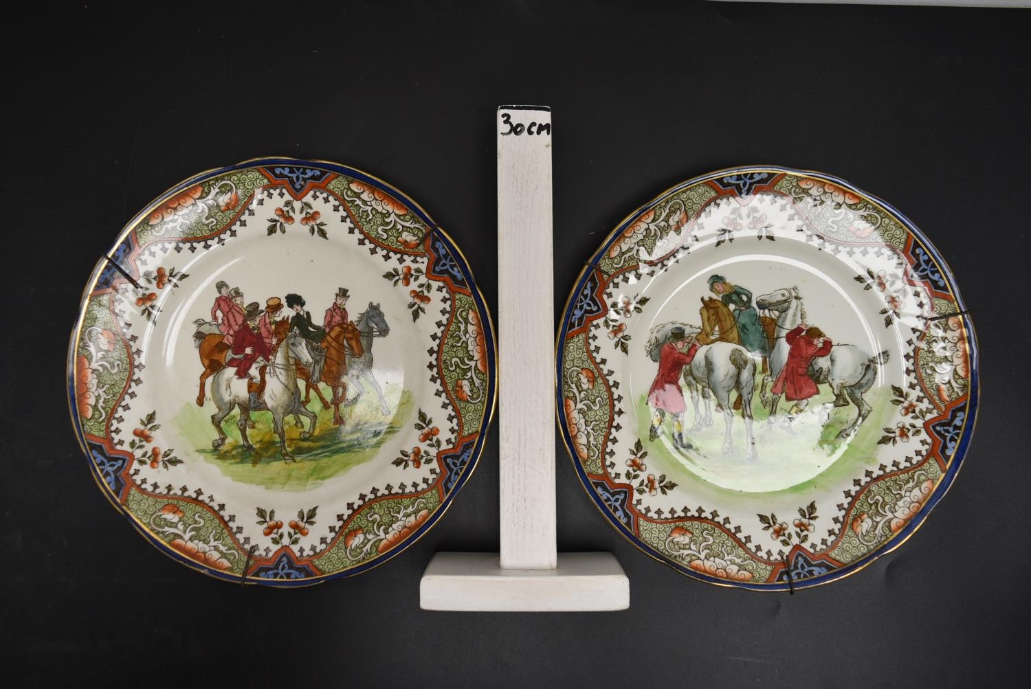 A pair of Royal Doulton seriesware plates depicting scenes after Hugh Thomson, marks verso. Dia.26. - Image 6 of 6