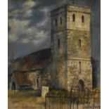 Clifford Bayley (1969 -) Monkton Church, Kent, watercolour on paper, signed, title verso, framed and