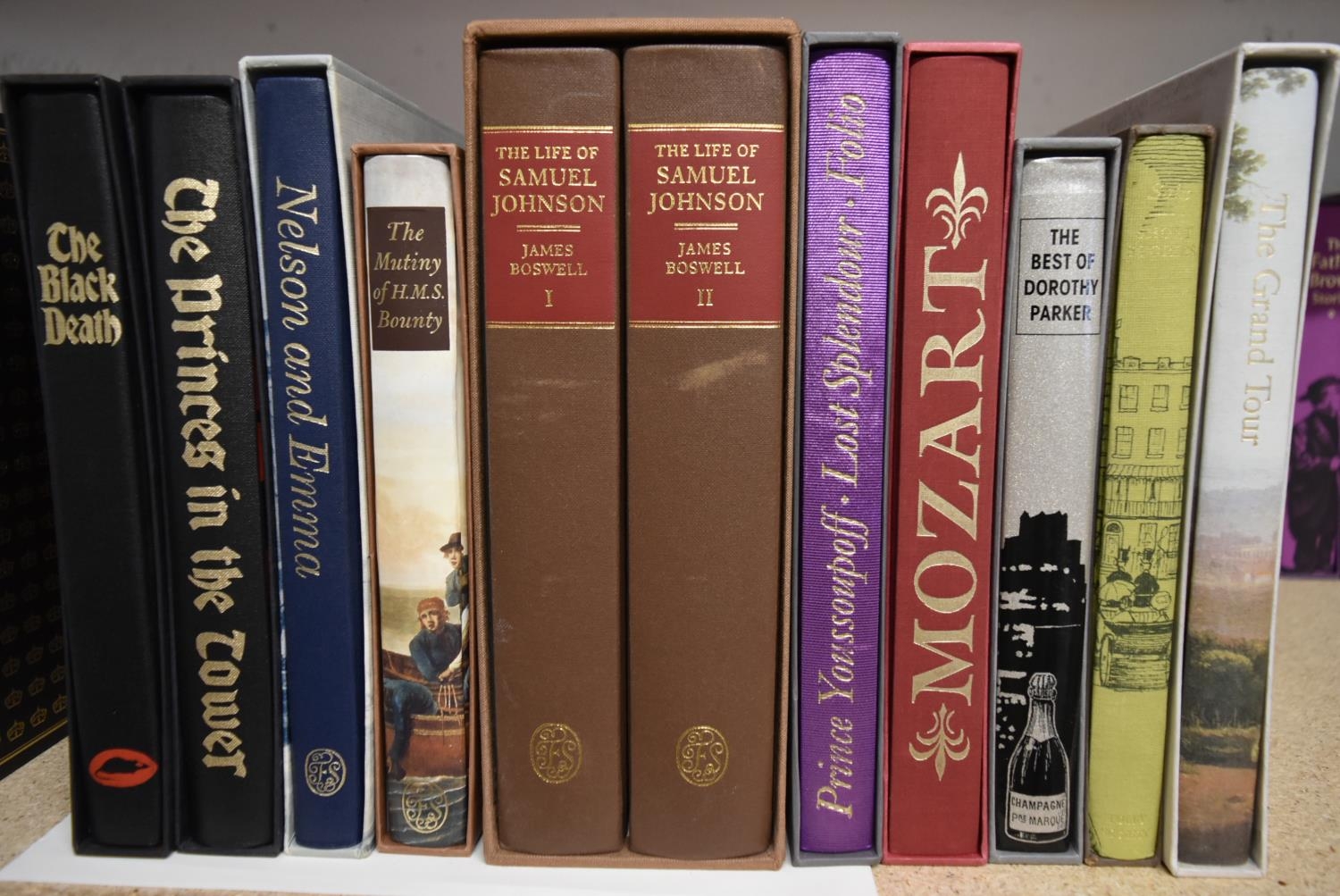 A quantity of Folio Society books to include James Boswell The Life of Samuel Johnson, The Black