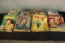 A large quantity of 1940s and 1950s women's lifestyle magazines. Including ‘Woman’ and ‘Everywoman’.