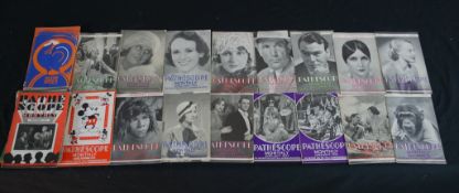 Approximately sixty 20th century Pathescope coloured magazines.