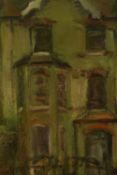 20th century, green house, oil on canvas, signed and framed. H.64 W.66cm.