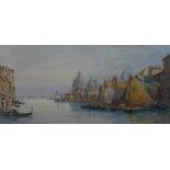 Hubert James Medlycott (British 1841-1920) Grand Canal with Santa Maria della Salute, Venice,