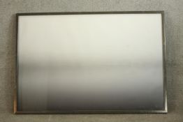 Contemporary, large abstract painting in shades of grey, oil on panel, unsigned, framed. H.83 x W.