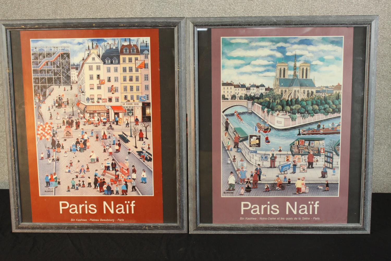 Bin Kashiwa (b.1944, Japanese) two mid 20th century coloured Paris-Naiff posters, Plateau