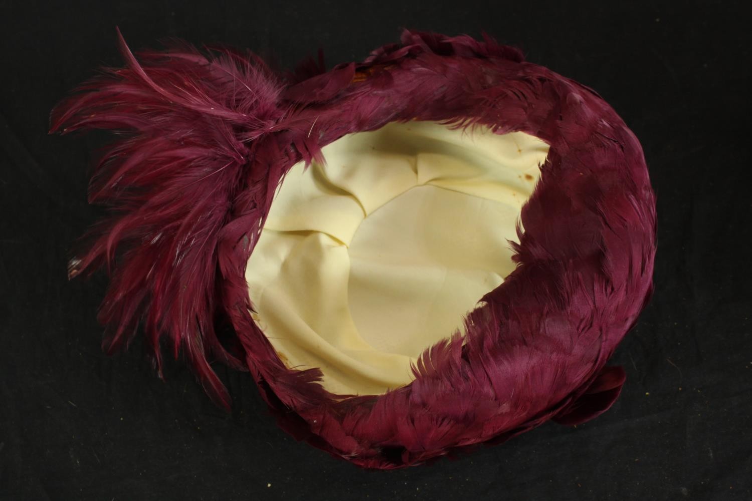 A collection of six 20th century style feathered women’s hats. - Image 4 of 4