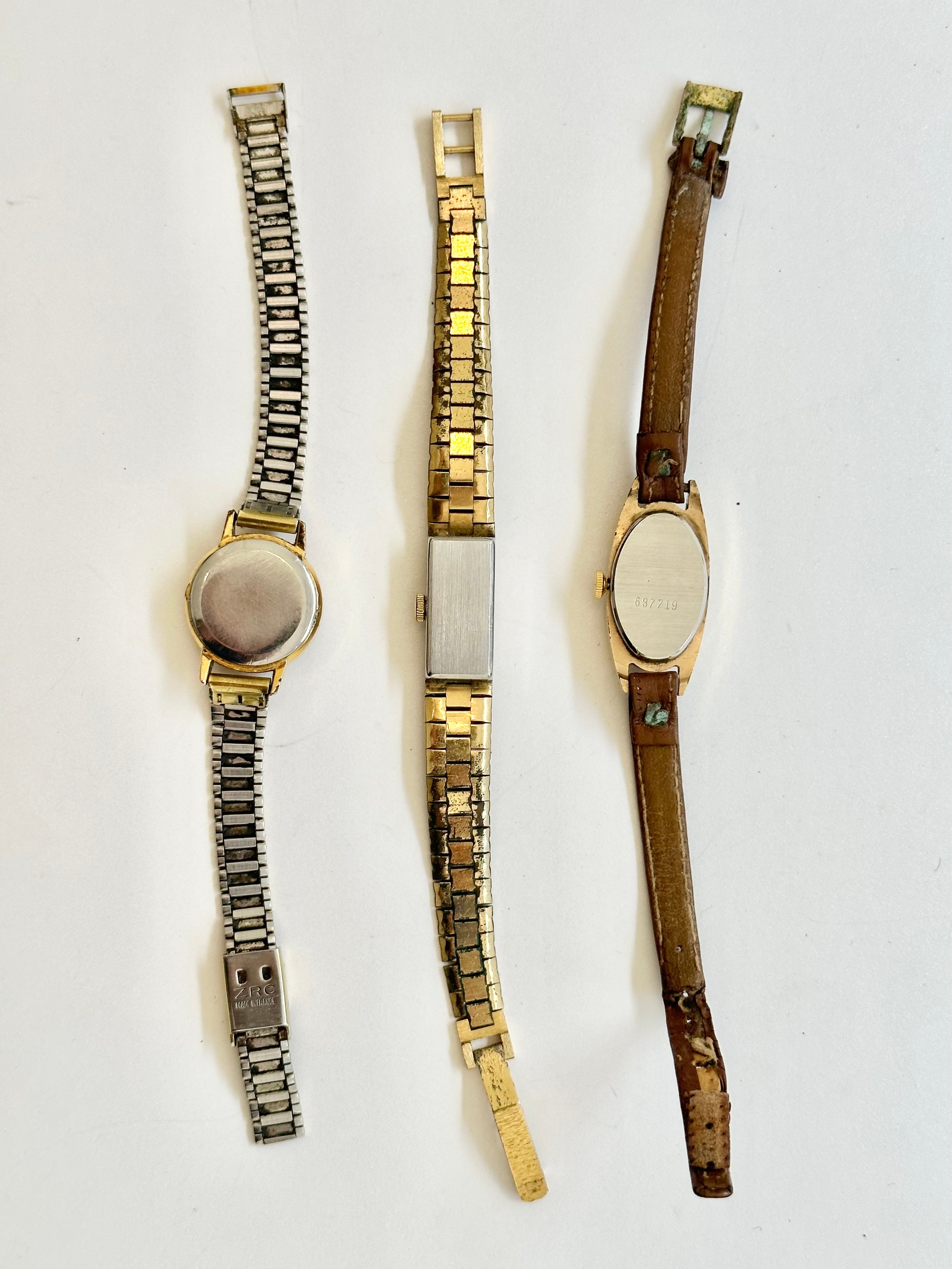 Three vintage ladies watches, a gold plated automictic Seconda watch with roman numerals, a ladies - Image 4 of 4