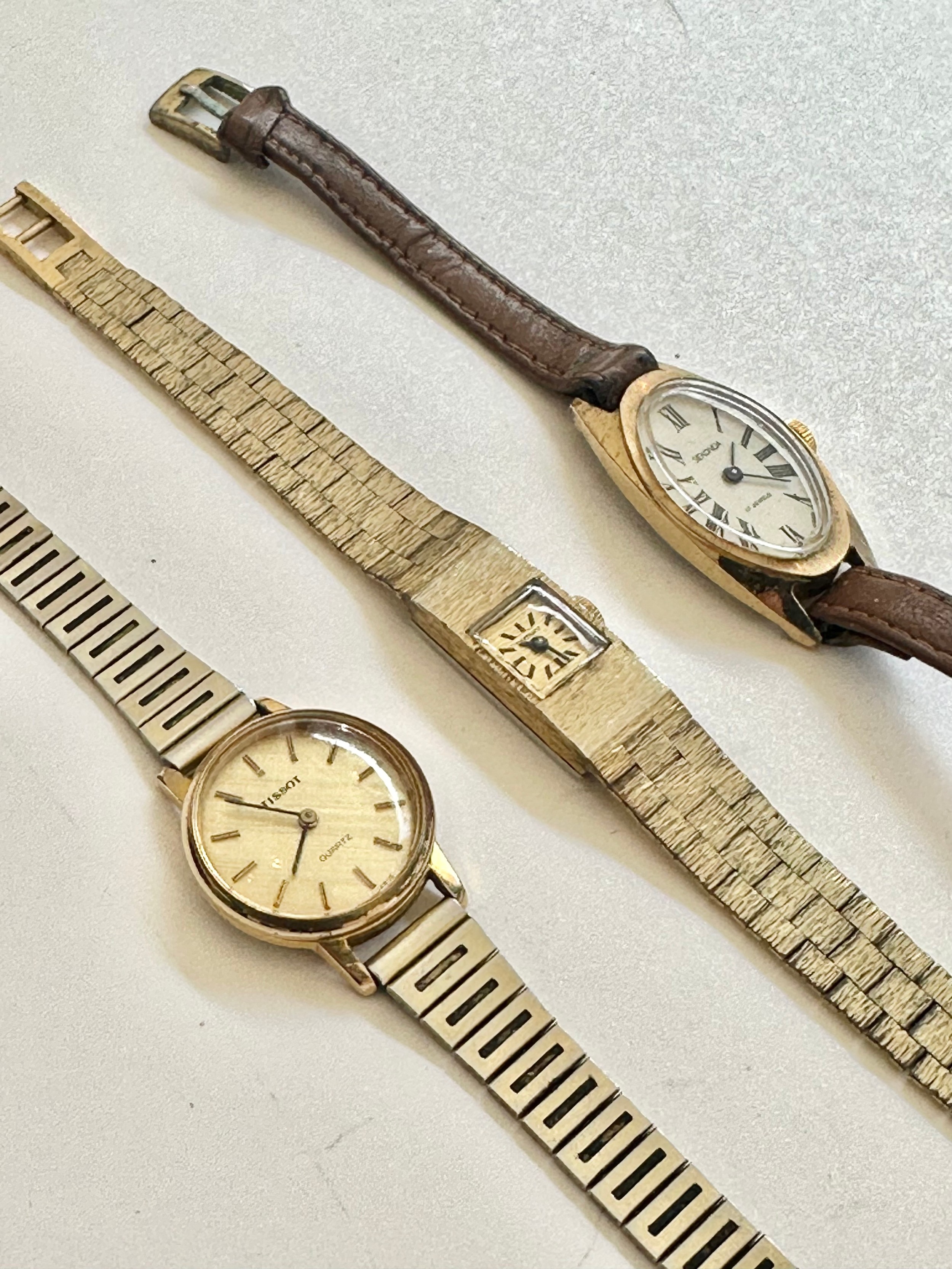 Three vintage ladies watches, a gold plated automictic Seconda watch with roman numerals, a ladies - Image 2 of 4