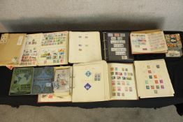 A large collection of mainly 20th century world stamps. H.32 W.24cm. (largest)