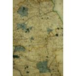 New Map of the County of Wilts (Wiltshire). Hand coloured. Circa 1870. Framed. H.54 x W.48cm.