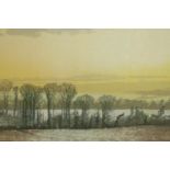 Michael Carlo (20th century), Towards Dusk, a framed pencil signed limited edition coloured print.