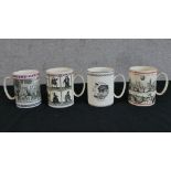 A collection of four literary themed Wedgwood mugs. Featuring William Shakespeare and Geoffrey