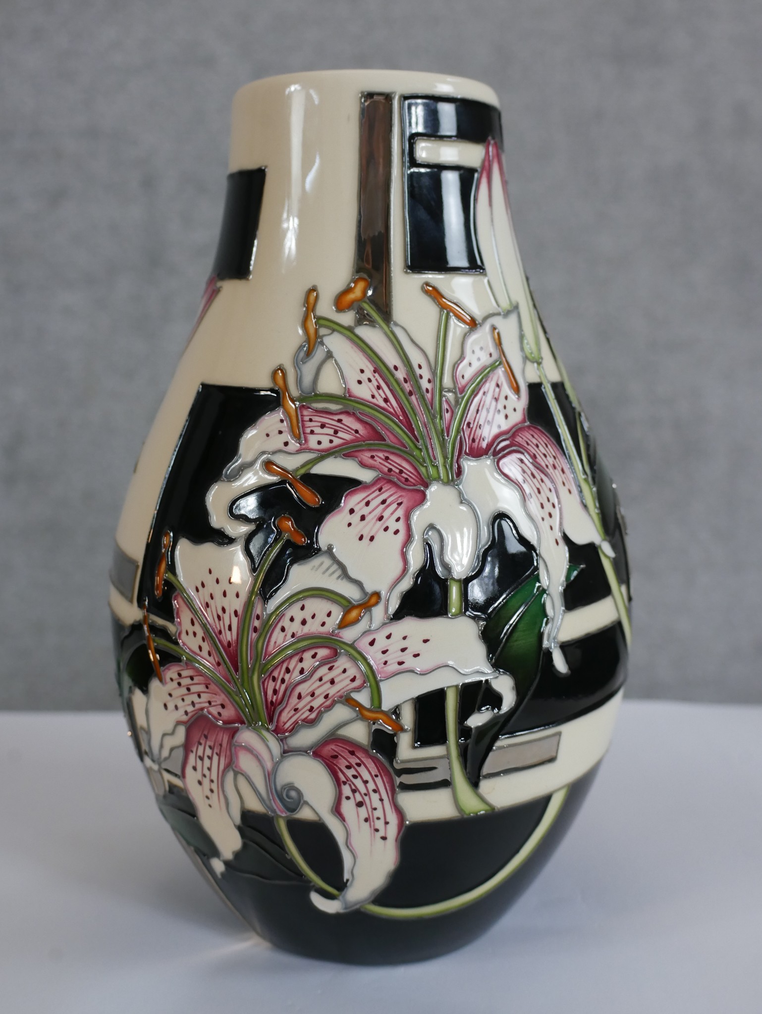 A Moorcroft Stargazer Lilly. Designed by Vicky Lovatt. Vase with a part mirrored finish. Signed ' - Image 4 of 4