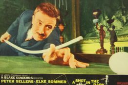 A 1960s framed film colour poster for A Shot in the Dark staring Peter Sellers & Elke Sommer. H.40
