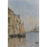 20th century, indistinctly signed, Venice, framed oil on canvas, dated 1903. H.73 W.55cm