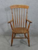 Windsor armchair, 19th century elm.