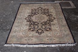 A large Persian Ispahan carpet. L.307 W.244cm.