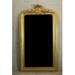 Pier glass, 19th century carved giltwood and gesso. H.160 x W.90 cm.
