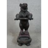 Umbrella stand, Black Forest style, moulded. H.76 W.35 D.76cm