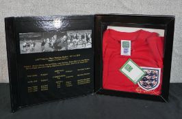 Bobby Moore football shirt. Issued to celebrate the 50th anniversary of the 1966 World Cup. Complete