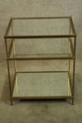 Lamp table, vintage style brass. H.66 W.46 W.56cm.