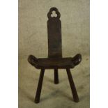 Birthing chair, vintage Arts and Crafts style. H.75cm.