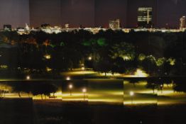 Unknown artist. A panoramic collage of Primrose Hill London. Titled 'Midsummer Night on Primrose