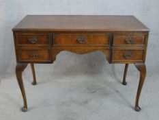 Mahogany dressing table, Queen Anne style. H.78 W.108 D.53cm