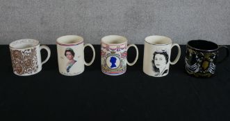 Four Wedgwood commemorative porcelain mugs/tankards comprised British Army Silver Jubilee in Germany