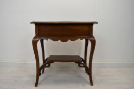 Work table, C.1900 mahogany. H.77 W.73 D.43 cm.