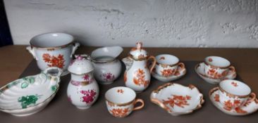 A collection of Herend porcelain.