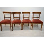 Dining chairs, a set of four Continental Empire style.