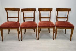 Dining chairs, a set of four Continental Empire style.