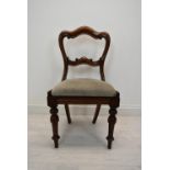 A Victorian mahogany dining chair.