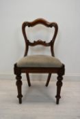 A Victorian mahogany dining chair.