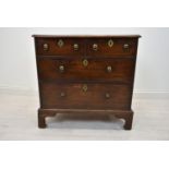 Chest of drawers, Georgian mahogany of small size. H.78 W.80 D.49 cm