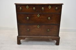 Chest of drawers, Georgian mahogany of small size. H.78 W.80 D.49 cm